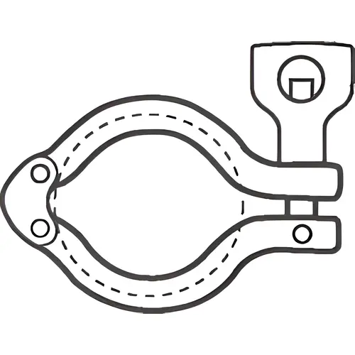 Sanitary Stainless Steel Pipe Double Hinged Clamp with Holed Wing Nut: 3", Clamp Connection Sanitary Stainless Steel Pipe Double Hinged Clamp with Holed Wing Nut: 3", Clamp Connection