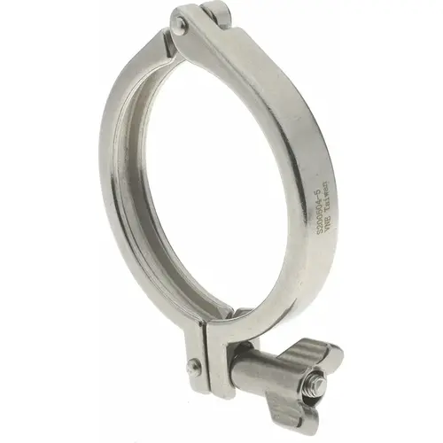 Sanitary Stainless Steel Pipe Clamp with Wing Nut: 3", Clamp Connection