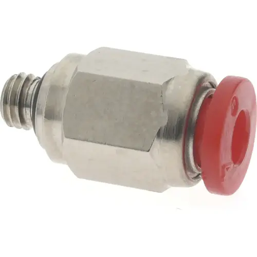 Push-To-Connect Tube to Tube Tube Fitting: ISO G Male Connector, Straight, M5 Thread Push-To-Connect Tube to Tube Tube Fitting: ISO G Male Connector, Straight, M5 Thread