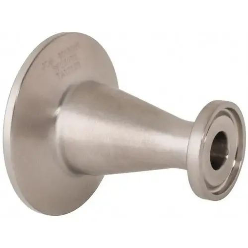 Sanitary Stainless Steel Pipe Concentric Reducer: 1 x 1/2", Clamp Connection Sanitary Stainless Steel Pipe Concentric Reducer: 1 x 1/2", Clamp Connection
