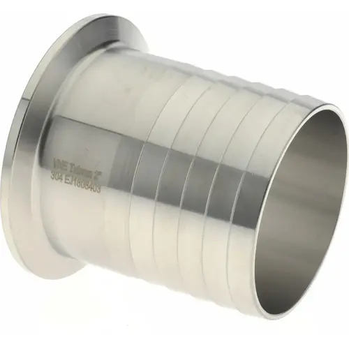 Sanitary Stainless Steel Pipe Rubber Hose Adapter: 2", Clamp Connection Sanitary Stainless Steel Pipe Rubber Hose Adapter: 2", Clamp Connection