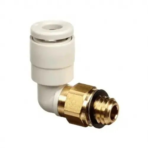 Push-to-Connect Tube Fitting: Male Elbow, M6 Thread Push-to-Connect Tube Fitting: Male Elbow, M6 Thread