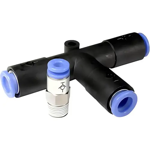Push-to-Connect Tube Fitting: Male Elbow, M5 x 0.8 Thread Push-to-Connect Tube Fitting: Male Elbow, M5 x 0.8 Thread
