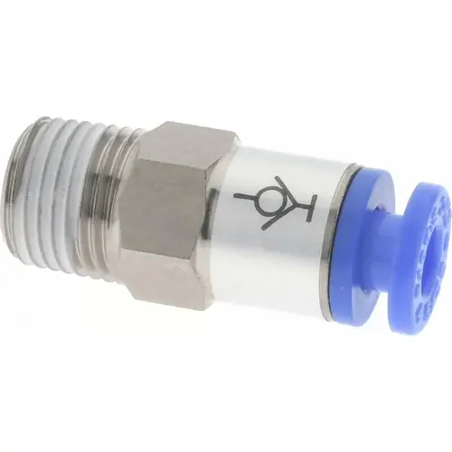 Push-to-Connect Tube Fitting: Connector, 1/8" Thread Push-to-Connect Tube Fitting: Connector, 1/8" Thread