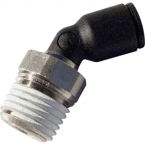 DYNAPEX Push To Connect Fitting - 8mm / 5/16" OD Tube To 1/8" NPT Male 90° Elbow