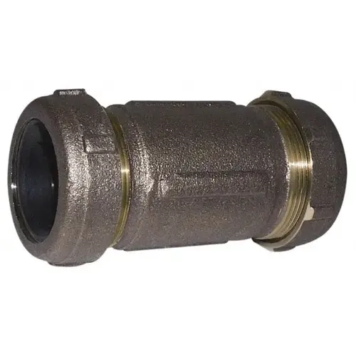 1-1/2" Pipe, Brass Compression Pipe Coupling 1-1/2" Pipe, Brass Compression Pipe Coupling
