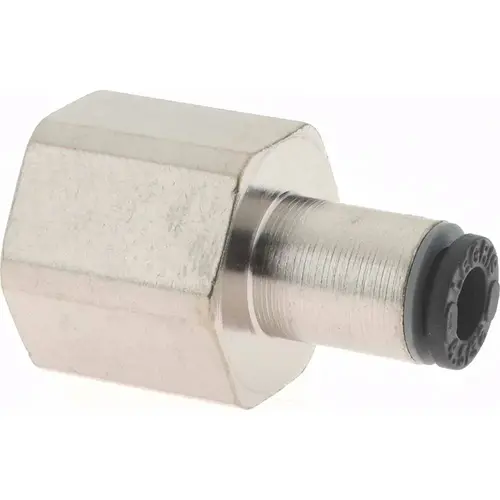 Push-To-Connect Tube Fitting: Connector, Straight, 1/4" Thread Push-To-Connect Tube Fitting: Connector, Straight, 1/4" Thread