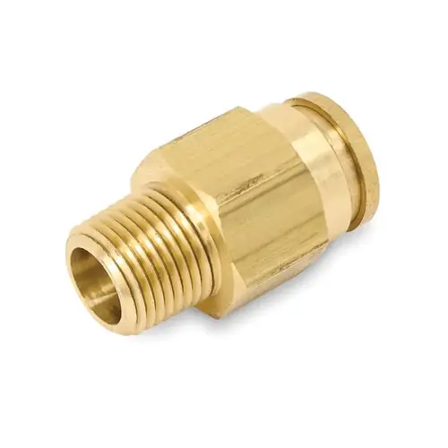 Push-To-Connect Tube to Male & Tube to Male NPTF Tube Fitting: 1/4" Thread, 3/8" OD