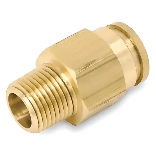 Push-To-Connect Tube to Male & Tube to Male NPTF Tube Fitting: 1/4" Thread, 3/8" OD Push-To-Connect Tube to Male & Tube to Male NPTF Tube Fitting: 1/4" Thread, 3/8" OD