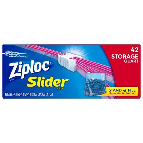 SLIDER QUART STORAGE BAG 42 COUNT SLIDER QUART STORAGE BAG 42 COUNT