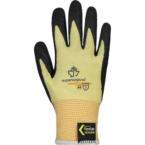 Cut & Puncture Resistant Gloves; Coating Material: Micropore Nitrile ; Coating Coverage: Palm & Fingertips ; Glove Type: Cut-Resistant ; ANSI/ISEA Cut Resistance Level: A4 ; Primary Material: Kevlar ; ANSI/ISEA Abrasion Resistance Level: 3 Cut & Puncture Resistant Gloves; Coating Material: Micropore Nitrile ; Coating Coverage: Palm & Fingertips ; Glove Type: Cut-Resistant ; ANSI/ISEA Cut Resistance Level: A4 ; Primary Material: Kevlar ; ANSI/ISEA Abrasion Resistance Level: 3
