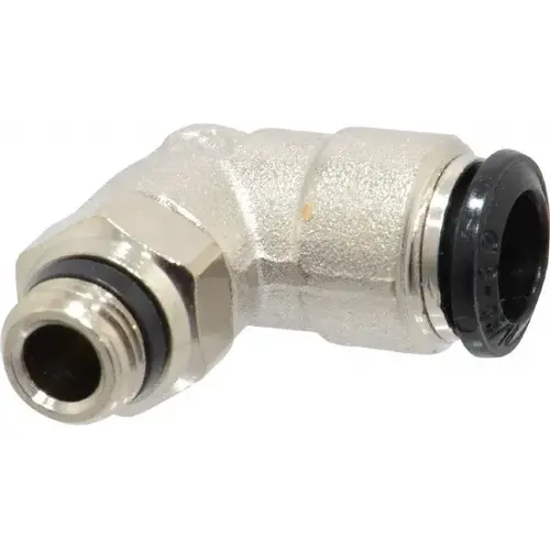 Push-To-Connect Tube to Universal Thread Tube Fitting: Swivel Elbow, 1/8" Thread Push-To-Connect Tube to Universal Thread Tube Fitting: Swivel Elbow, 1/8" Thread