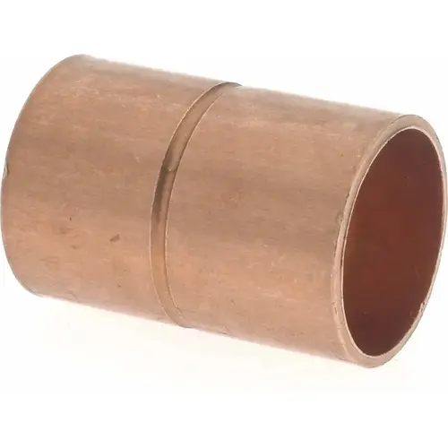Wrot Copper Pipe Coupling: 1/2" Fitting, C x C, Solder Joint Wrot Copper Pipe Coupling: 1/2" Fitting, C x C, Solder Joint