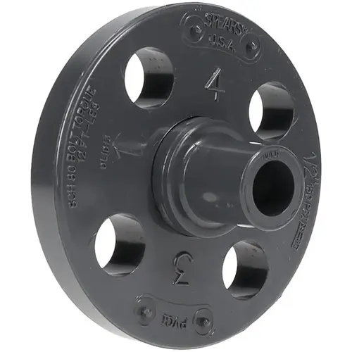 1/2" PVC Plastic Pipe Flange (Two Piece) 1/2" PVC Plastic Pipe Flange (Two Piece)