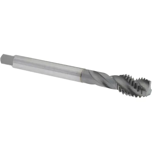 Spiral Flute Tap: UNC, 3 Flute, Bottoming, 2B/3B Class of Fit, High-Speed Steel-E, TiCN Finish