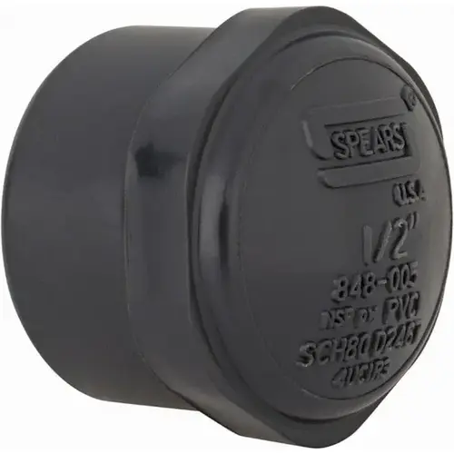 1/2" PVC Plastic Pipe End Cap 1/2" PVC Plastic Pipe End Cap