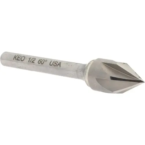 Countersink: 1/2" Head Dia, 60 degree Included Angle, 6 Flutes, Carbide Countersink: 1/2" Head Dia, 60 degree Included Angle, 6 Flutes, Carbide