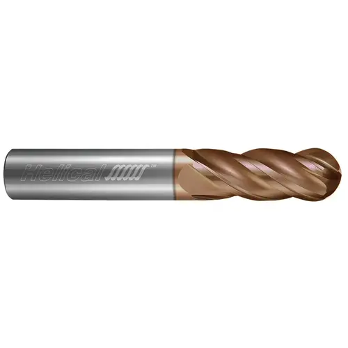 Ball End Mill: 3/8" Dia, 1/2" LOC, 4 Flute(s), Solid Carbide Tplus Ball End Mill: 3/8" Dia, 1/2" LOC, 4 Flute(s), Solid Carbide Tplus