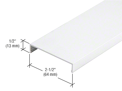 CRL-U.S. Aluminum CW90152 Face Cap, White KYNAR Paint - 24'-2" Stock Length