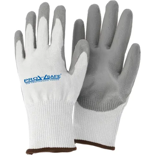 Cut & Puncture Resistant Gloves; Coating Material: Polyurethane ; Coating Coverage: Palm & Fingers ; Glove Type: Cut Resistant ; Primary Material: HPPE Blend ; ANSI/ISEA Abrasion Resistance Level: 3 ; Color: White