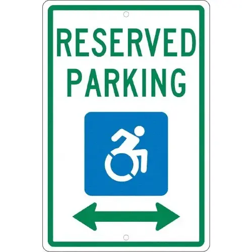ADA Traffic & Parking Sign: Rectangle, "Reserved Parking" ADA Traffic & Parking Sign: Rectangle, "Reserved Parking"