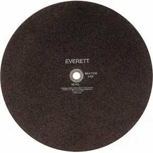 Everett 45FG-22 DRY Cut-Off Wheel: 22" Dia, 3/16" Thick, 1" Hole, Aluminum Oxide