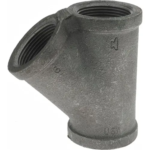 Black 45 degree Lateral Y-Branch: 1-1/4", Threaded Black 45 degree Lateral Y-Branch: 1-1/4", Threaded