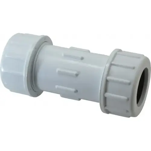 1-1/4" Pipe, PVC Compression Pipe Coupling 1-1/4" Pipe, PVC Compression Pipe Coupling