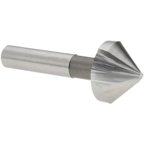 Countersink: 1-1/4" Head Dia, 90 degree Included Angle, 3 Flutes, Cobalt Steel, Right Hand Cut Countersink: 1-1/4" Head Dia, 90 degree Included Angle, 3 Flutes, Cobalt Steel, Right Hand Cut