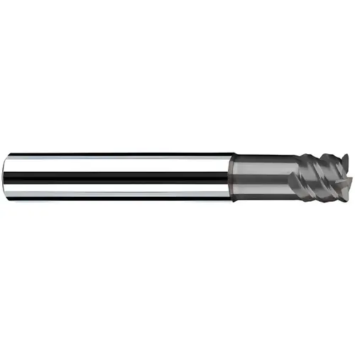 Corner Radius End Mill: 1/2" Dia, 1/2" LOC, 55 deg Helix, TiAlN & AlCrN Coated, Corner Radius End, Centercutting Series XSpeed