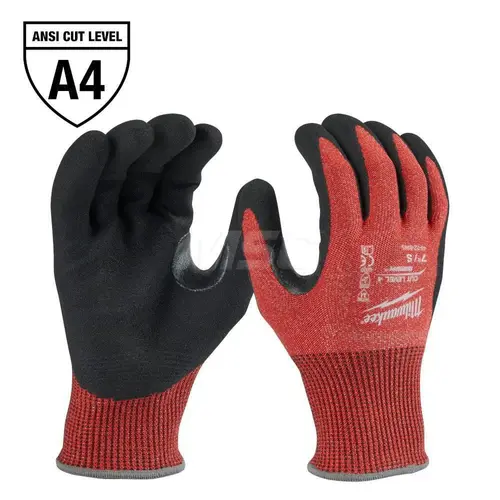 Cut, Puncture & Abrasive-Resistant Gloves: Size S, ANSI Cut A4, ANSI Puncture 0, Nitrile, Nylon Cut, Puncture & Abrasive-Resistant Gloves: Size S, ANSI Cut A4, ANSI Puncture 0, Nitrile, Nylon