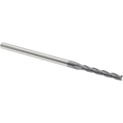 Square End Mill: 0.1000" Dia, 0.75" LOC, 0.125" Shank Dia, 2.5" OAL, 3 Flutes, Solid Carbide AlTiN Square End Mill: 0.1000" Dia, 0.75" LOC, 0.125" Shank Dia, 2.5" OAL, 3 Flutes, Solid Carbide AlTiN