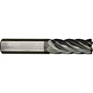 SC Tool 20637 Square End Mill: 1/2" Dia, 2" LOC, 6 Flutes, Solid Carbide AlCrN