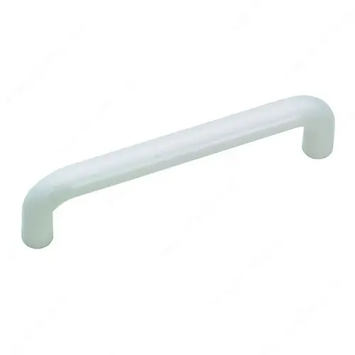Cabinet Pull, 4-1/8 in L Handle, 1-3/16 in Projection, Plastic White Cabinet Pull, 4-1/8 in L Handle, 1-3/16 in Projection, Plastic White