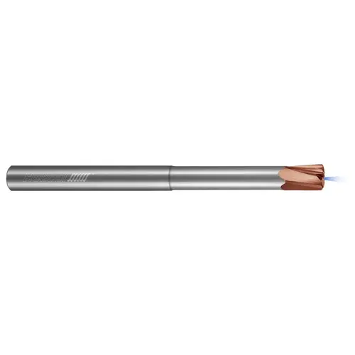High-Feed End Mills; Mill Diameter (Decimal Inch): 0.2500; Mill Diameter (Inch): 1/4; Program Radius (Decimal Inch): 0.0314; Number of Flutes: 5; Material: Solid Carbide; Finish/Coating: Tplus; Length of Cut (Decimal Inch): 0.2500; Length of Cut (Inch): 0