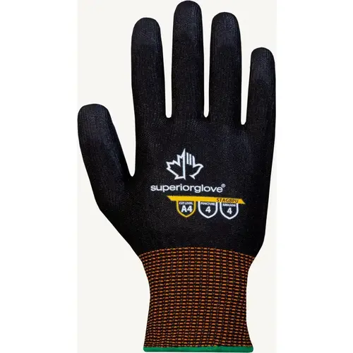 Cut & Puncture Resistant Gloves; Style: Knit ; Coating Material: Polyurethane ; Coating Coverage: Palm & Fingers ; Glove Type: Cut, Puncture & Abrasion-Resistant ; ANSI/ISEA Cut Resistance Level: A4 ; Primary Material: Engineered Yarn Cut & Puncture Resistant Gloves; Style: Knit ; Coating Material: Polyurethane ; Coating Coverage: Palm & Fingers ; Glove Type: Cut, Puncture & Abrasion-Resistant ; ANSI/ISEA Cut Resistance Level: A4 ; Primary Material: Engineered Yarn