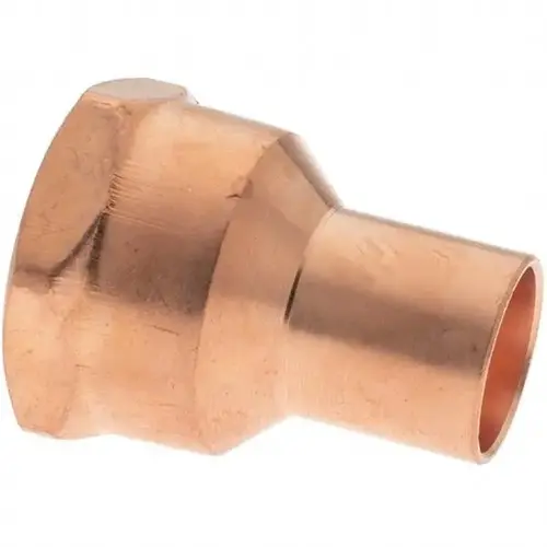 Wrot Copper Pipe Adapter: 1/2" x 3/4" Fitting, C x F - pack of 5 Wrot Copper Pipe Adapter: 1/2" x 3/4" Fitting, C x F - pack of 5