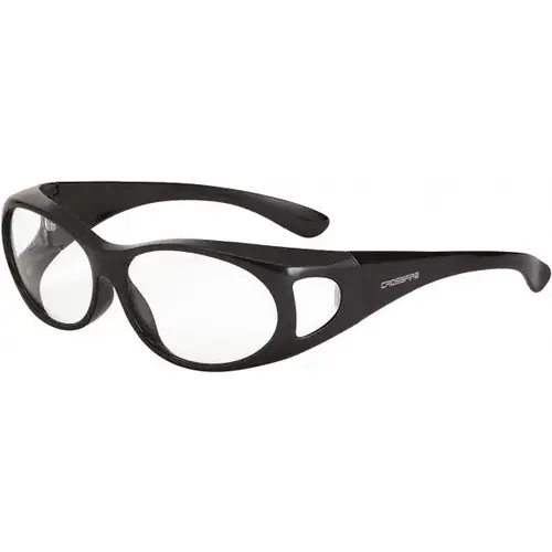 Safety Glass: Scratch-Resistant, Polycarbonate, Clear Lenses, Full-Framed, UV Protection