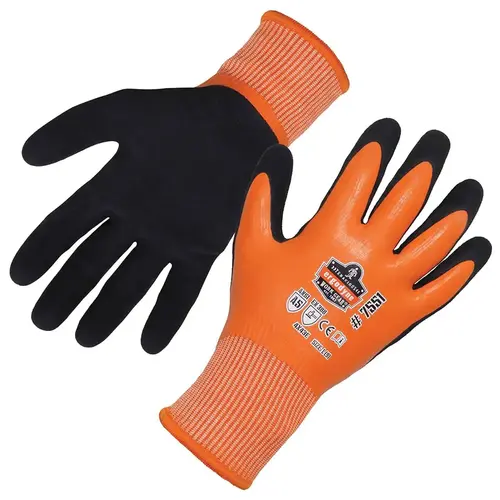 Cut & Puncture-Resistant Gloves: Size 2XL, ANSI Cut A5, ANSI Puncture 3, Latex & Nitrile, HPPE