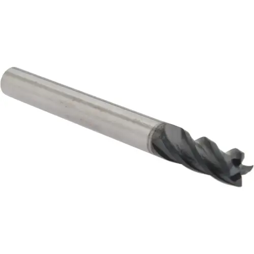 Corner Radius End Mill: 1/4" Dia, 1/2" LOC, 0.01" Radius, 4 Flutes, Solid Carbide AlTiN Corner Radius End Mill: 1/4" Dia, 1/2" LOC, 0.01" Radius, 4 Flutes, Solid Carbide AlTiN
