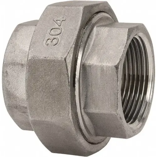 Pipe Union: 1-1/4" Fitting, 304 Stainless Steel Pipe Union: 1-1/4" Fitting, 304 Stainless Steel