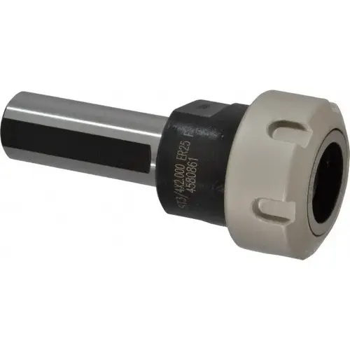 Collet Chuck: 0.041 to 0.632" Capacity, ER Collet, Straight Shank