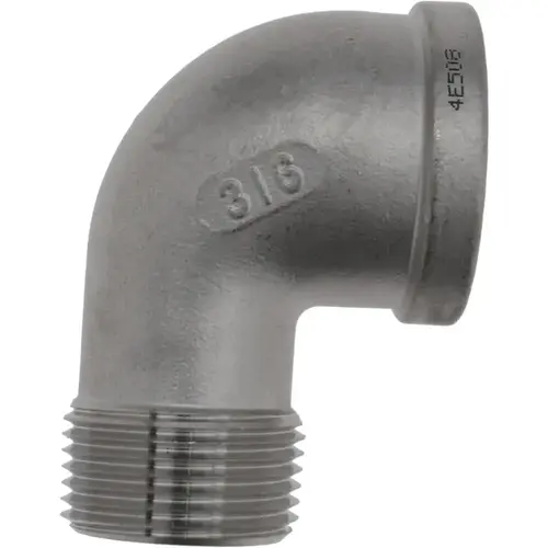 Pipe 90 degree Street Elbow: 1" Fitting, 316 Stainless Steel Pipe 90 degree Street Elbow: 1" Fitting, 316 Stainless Steel