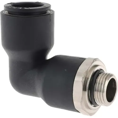 Push-To-Connect Tube Fitting: Male Elbow, 3/8" Thread Push-To-Connect Tube Fitting: Male Elbow, 3/8" Thread