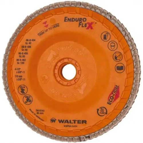 Flap Disc: 5/8-11 Hole, 80 Grit, Type 27 Flap Disc: 5/8-11 Hole, 80 Grit, Type 27