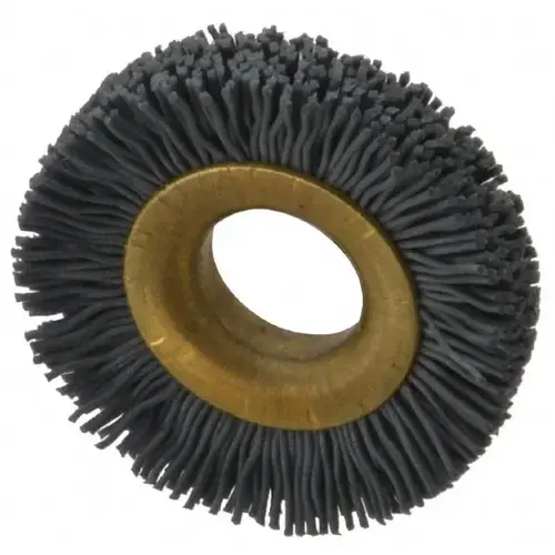 Wheel Brush: 1-1/2" Wheel Dia, Crimped
