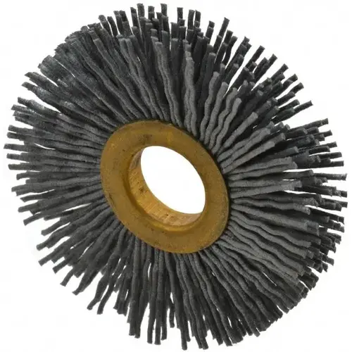 Wheel Brush: 2-1/2" Wheel Dia, Crimped