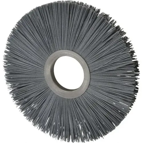Wheel Brush: 8" Wheel Dia, Crimped Wheel Brush: 8" Wheel Dia, Crimped