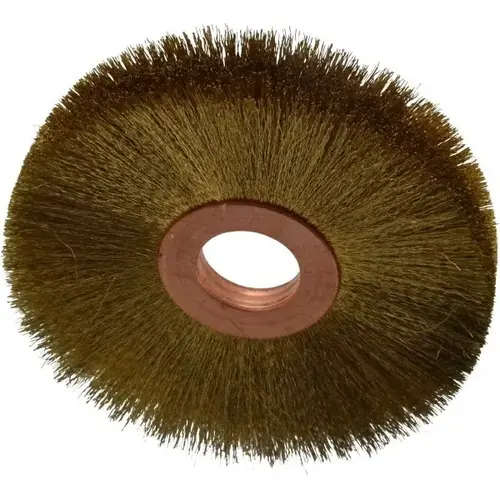 Wheel Brush: 3" Wheel Dia, Crimped Wheel Brush: 3" Wheel Dia, Crimped