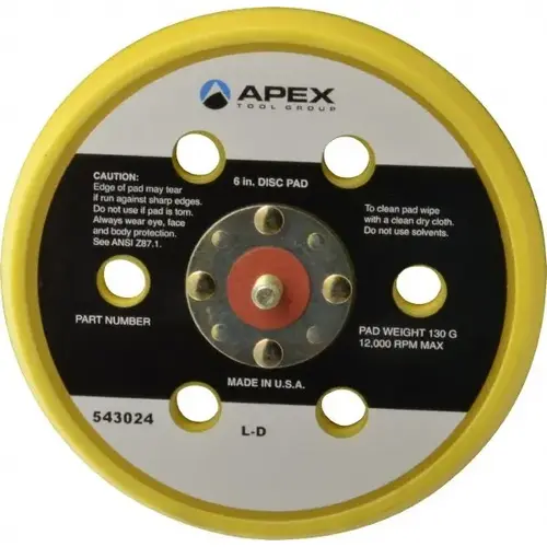 Disc Backing Pad: Hook & Loop Disc Backing Pad: Hook & Loop